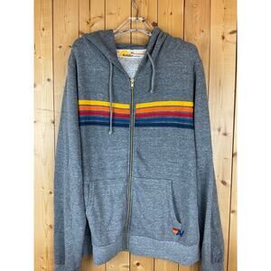 Aviator Nation Women's Full-Zip Hoodie, Gray - Size XL